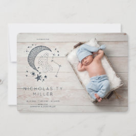 Anúncio de Nascimento Constelação Escrita nas Estr