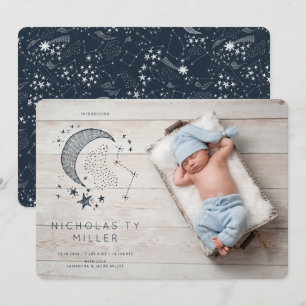 Anúncio de Nascimento Constelação Escrita nas Estr