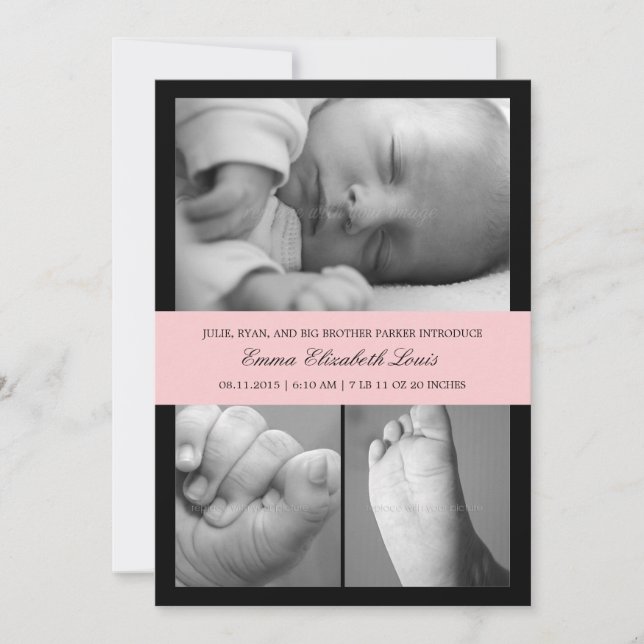 Anúncio de nascimento da Banda eterno - Rosa (Frente)