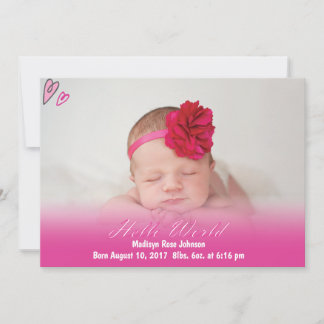 Anúncio de Nascimento da Bebê do Mundo