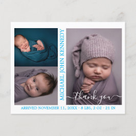 Anúncio de Nascimento da Colagem de Foto do Baby B