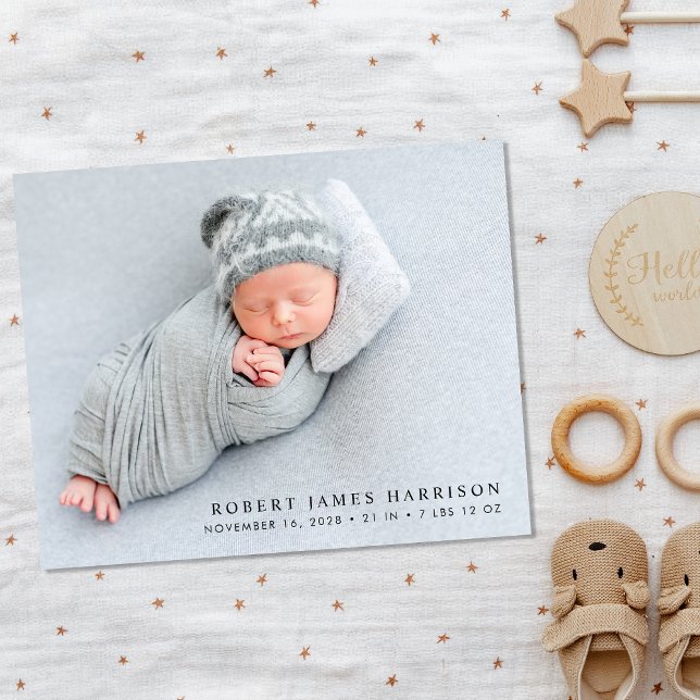 Anúncio de Nascimento da Colagem de Fotos Orçament (Criador carregado)