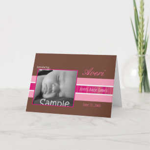 Anúncio de Nascimento da Fita Rosa