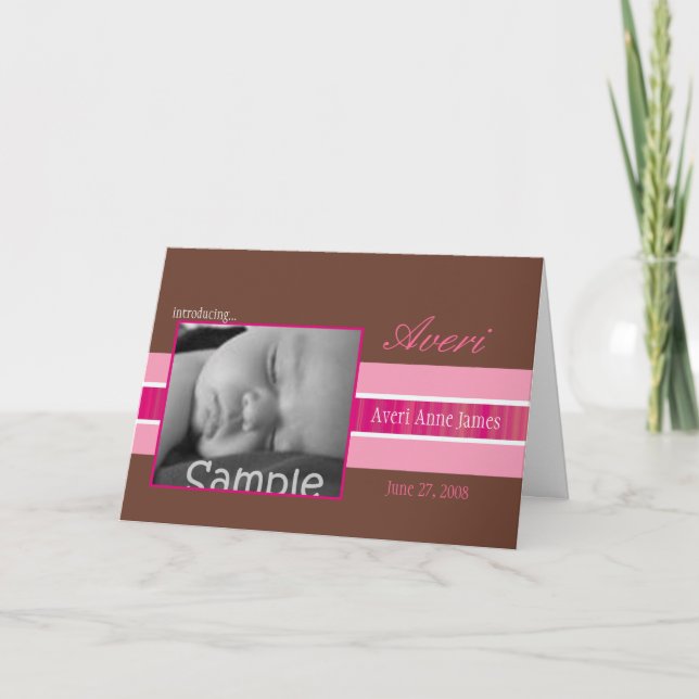 Anúncio de Nascimento da Fita Rosa (Frente)