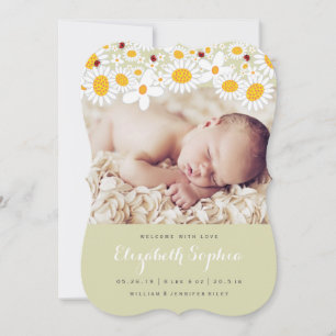 Anúncio de Nascimento da Foto da Daisy & Ladybug B