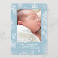 Anúncio de nascimento da foto de chegada do invern