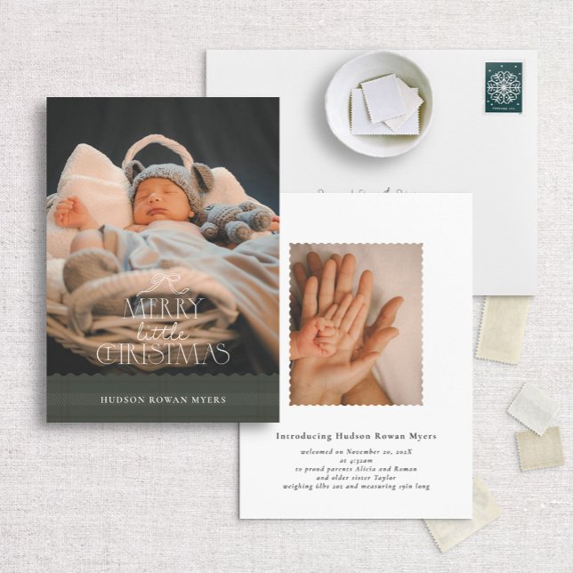 Anúncio de Nascimento da Foto de Natal feliz (Criador carregado)