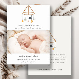 Anúncio de Nascimento da Foto do Bebê da Nuvem da 