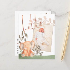 Anúncio de Nascimento da Foto do Bebê do Elefante 