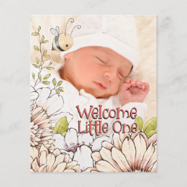 Anúncio de Nascimento da Foto do Bebê do Orçamento