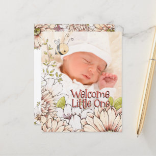 Anúncio de Nascimento da Foto do Bebê do Orçamento