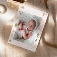 Anúncio de Nascimento da Foto do Bebê Ocidental