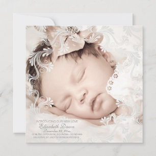 Anúncio de Nascimento da Foto do Círculo de Amor