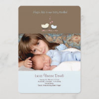 Anúncio de Nascimento da Foto do Irmão Pequeno