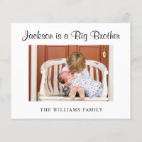 Anúncio de Nascimento da Foto do Novo Bebê