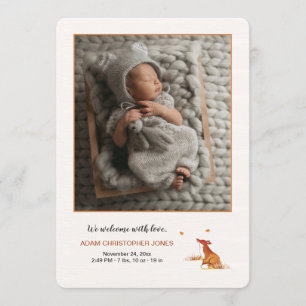 Anúncio de Nascimento da Foto do Ref Fox Cub