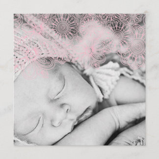 Anúncio de nascimento da foto - menina