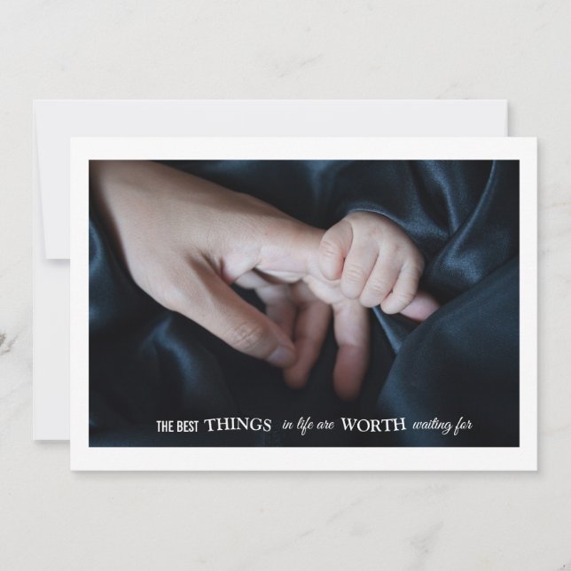 Anúncio de Nascimento da Foto Tocada no Tender (Frente)