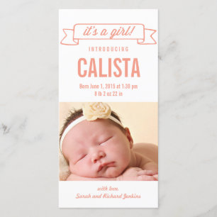 Anúncio de Nascimento da Garota Banner encantadora