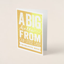 Anúncio de Nascimento da Garota-Bebê do Big Hello