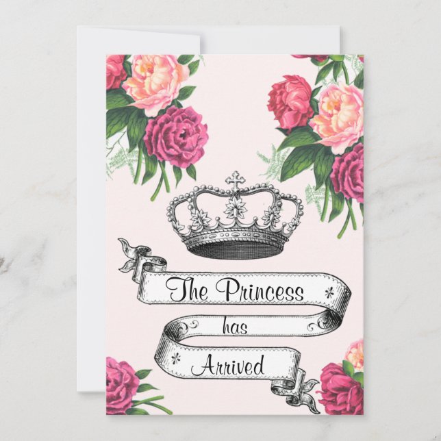 Anúncio de Nascimento da Princesa Rosa e da Prince (Frente)