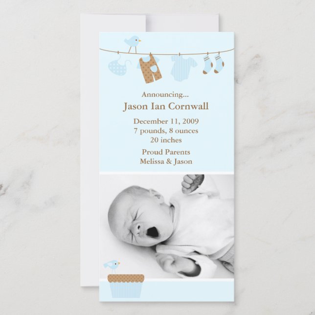 Anúncio de Nascimento da Seca Azul (Frente)