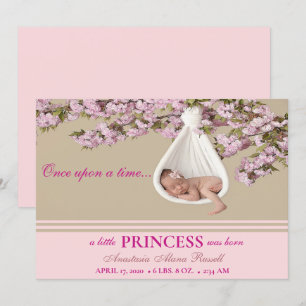 Anúncio de Nascimento da Sobreposição de Bebê 