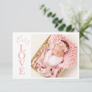 Anúncio de Nascimento da Tipografia Rosa Baby Lov