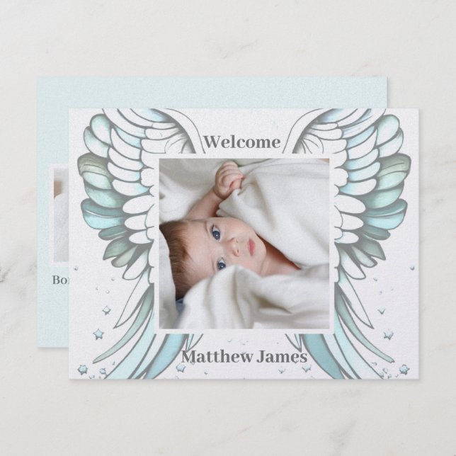 Anúncio de nascimento de Anjo (Frente/Verso)