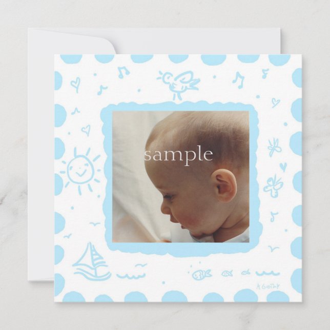 Anúncio de Nascimento de Aqua Songbird (Frente)