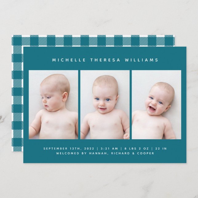 ANÚNCIO DE NASCIMENTO DE BABY (Frente/Verso)