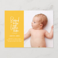 Anúncio de nascimento de bebê desenhado à mão mode