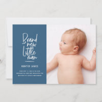 Anúncio de nascimento de bebê desenhado à mão mode