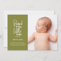 Anúncio de nascimento de bebê desenhado à mão mode