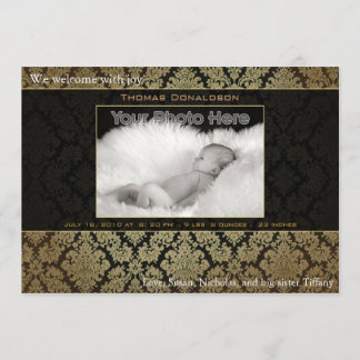 Anúncio de nascimento de bebê elegante