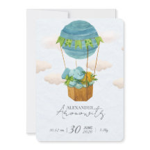 Anúncio de Nascimento de Bebê em Balão de Ar Quent