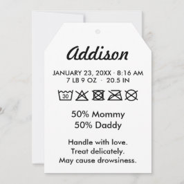 Anúncio de Nascimento de Bebê Engraçado