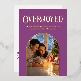 Anúncio de Nascimento de Bebê Luxuoso Royal Plum n