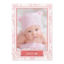 Anúncio de Nascimento de Bebê Menina Polvo Vida Ma