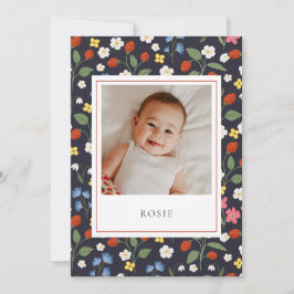 Anúncio de Nascimento de Bebê morangos marinho