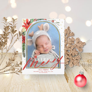 Anúncio de Nascimento de Bebê no Natal com Arco Mo