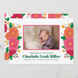 Anúncio de Nascimento de Bold Blooms