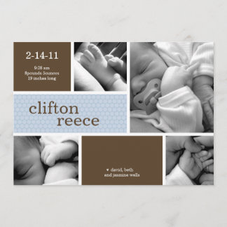 Anúncio de nascimento de Cuddlebug (rosa ou azul)