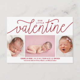 Anúncio de nascimento de dia de os namorados com f