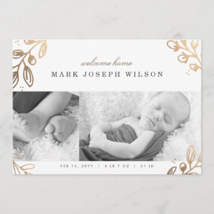 Anúncio de Nascimento de Folhas Douradas