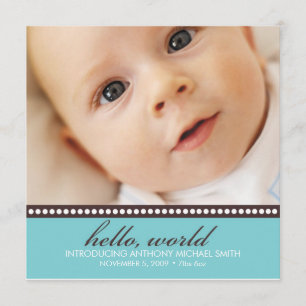 Anúncio de nascimento de foto
