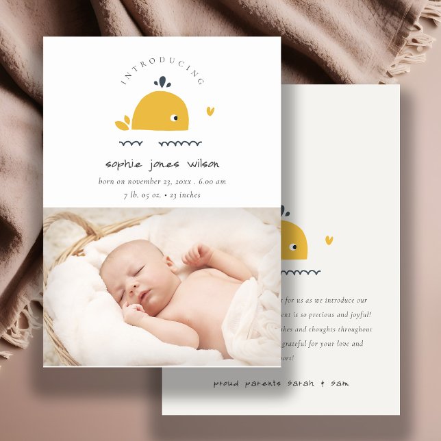 Anúncio de nascimento de Foto Coração de Baleia Ná (Criador carregado)