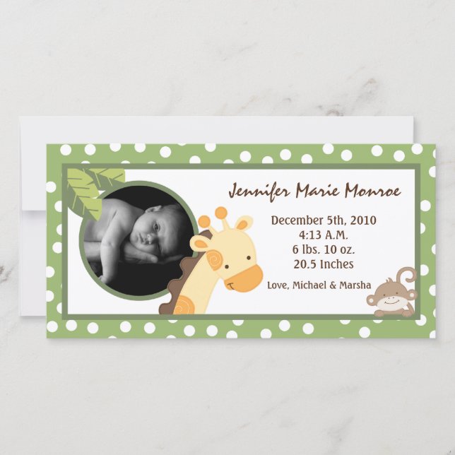 Anúncio de nascimento de Foto de Aventura Safari 4 (Frente)