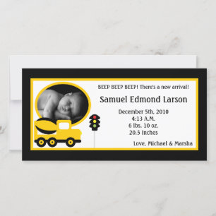 Anúncio de nascimento de foto de construção 4x8