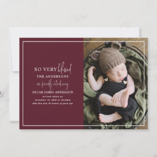 Anúncio de nascimento de foto de Natal mínimo mode